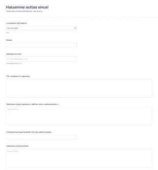 Online Valituslomake