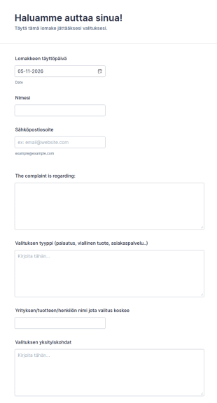 Online Valituslomake