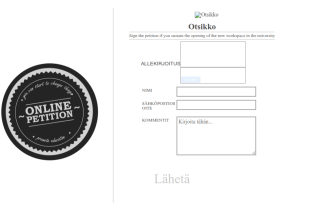 Online Vetoomuksen Allekirjoituslomake