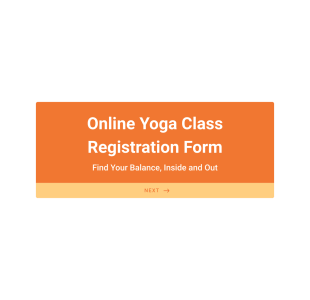 Online Yoga Class Registration Form Template