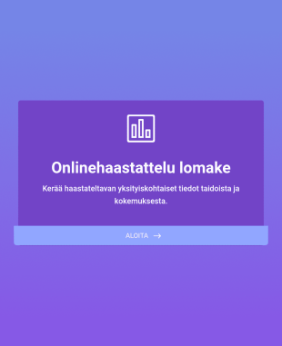 Onlinehaastattelu Lomake