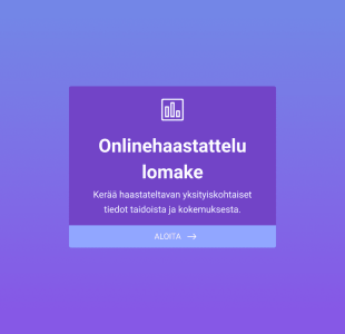 Onlinehaastattelu Lomake Form Template