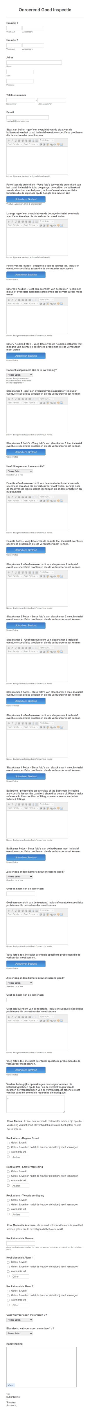 Onroerend Goed Inspectierapport Form Template