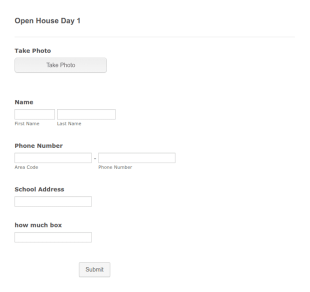 Open House Day 1 Form Template
