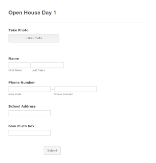 Open House Day 1 Form Template