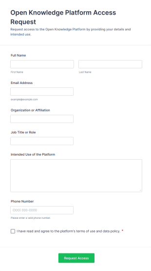 Open Knowledge Platform Access Request Form Template