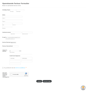 Openstaande Factuur Formulier