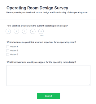 Operating Room Design Survey Form Template