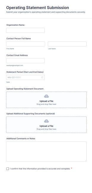 Operating Statement Submission Form Template