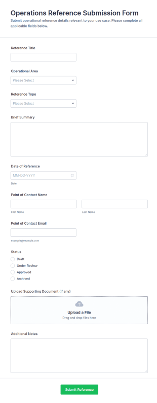 Operations Reference Submission Form Template