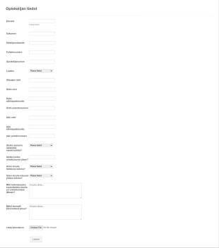 Opiskelijan Ja Vanhempien Tietojenkeruulomake Form Template
