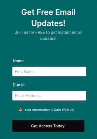 Opt In Form Get Free Email Updates!