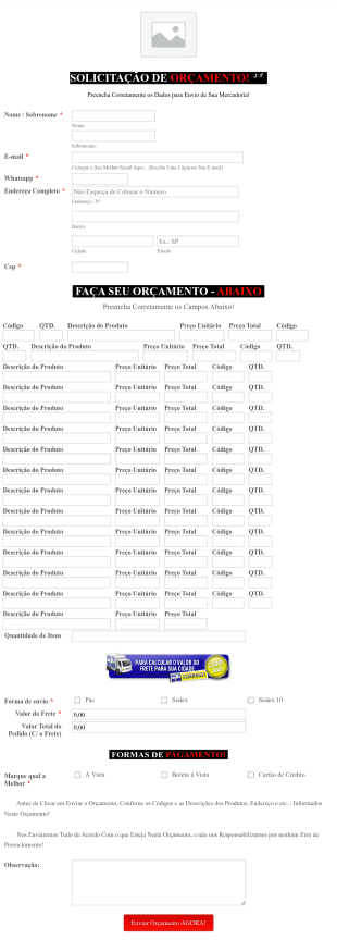 Orçamento Compartilhado Afiliado Junior Perfumes Importados Form Template