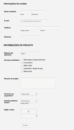Orçamento Para Web Design
