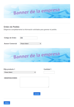 Fomulario De Orden De Pedido