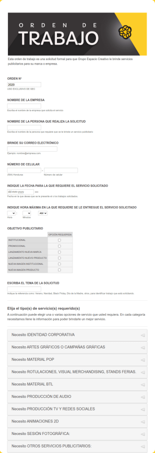 Orden De Trabajo