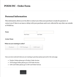 Order Form Poem Inc