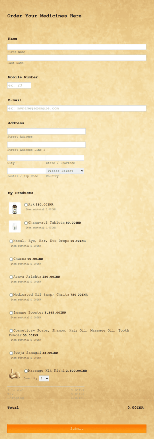 Medication Order Form Template