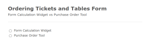 Tickets And Tables Order Form Template