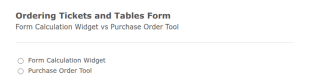 Tickets And Tables Order Form Template