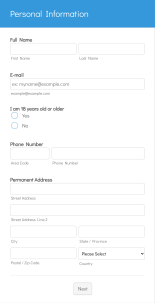Ordination Ministry Application Form Template
