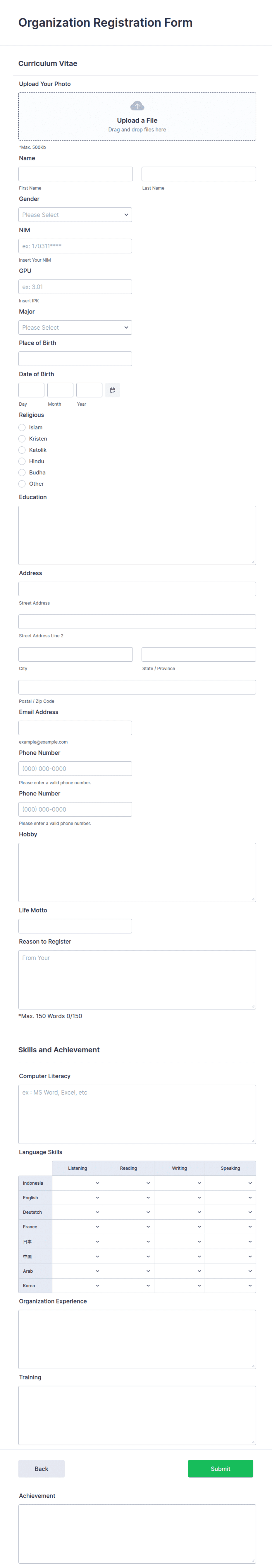 Orgcode Forms Organization Registration Form Template | Jotform