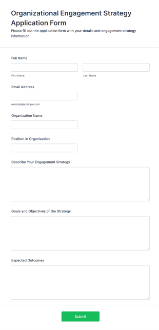Organizational Engagement Strategy Application Form Template