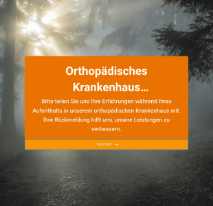 Orthopädisches Krankenhaus Patientenerfahrungsumfrage