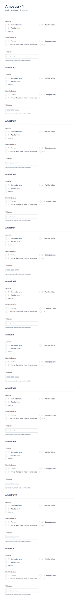 OS7 Avaliação Amostras