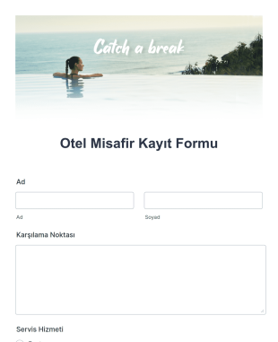 Otel Misafir Kayıt Form Şablonu