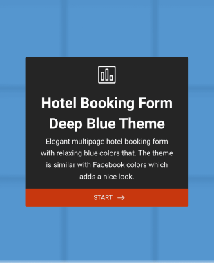 Otel Rezervasyon Formu Derin Mavi Tema Form Template