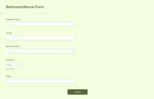 Out Of Class Tracking Form Template