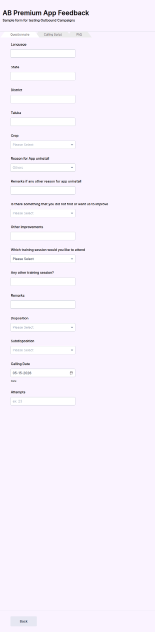 Outbound Campaign Template