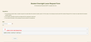 Overnight Leave Request Form Template
