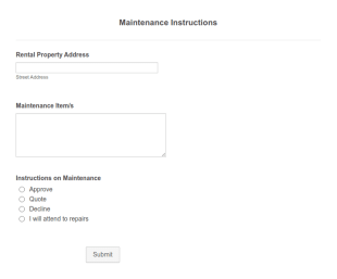 Property Maintenance Owner Approval Form Template