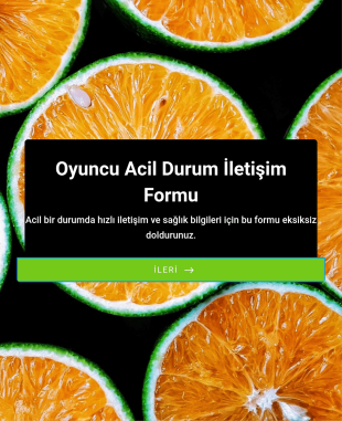 Oyuncu Acil Durum İletişim Form Şablonu