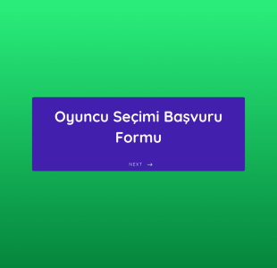 Oyuncu Seçimi Başvuru Form Template