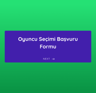 Oyuncu Seçimi Başvuru Form Şablonu