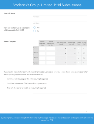 P11D Submission Form Template