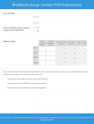 P11D Submission Form Template