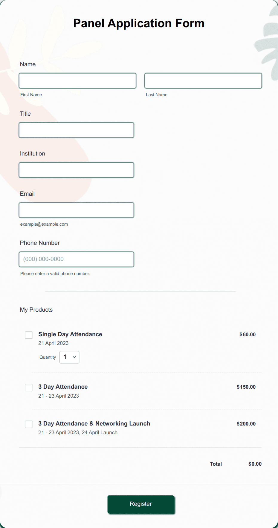 Panel Application Form Template | Jotform