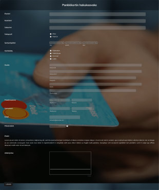 Pankkikortin Hakukaavake Form Template