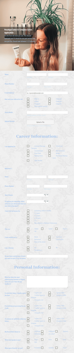 Paradigmn Form Template