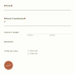 Parent Consultation Appointment Form Template