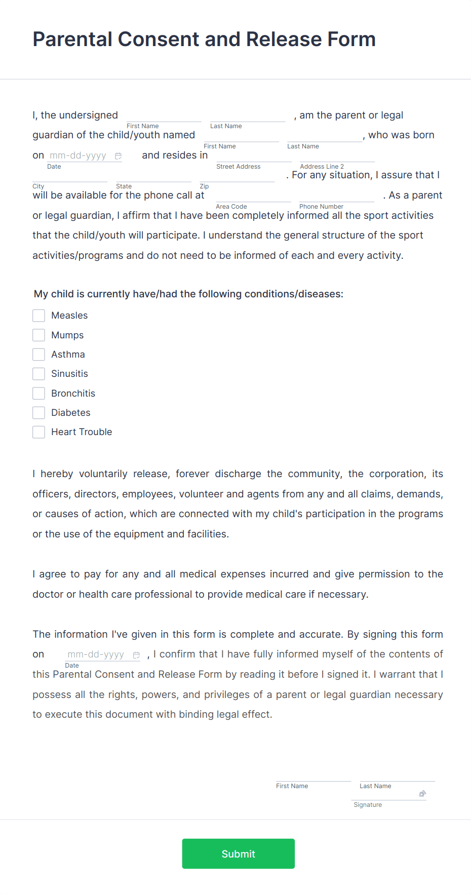 Parental Consent and Release Form Template | Jotform parental-consent-and-release-form-template-jotform