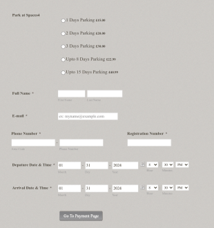 Parking Form Template