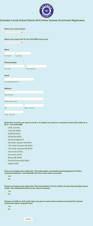 Parking Pass Form Template