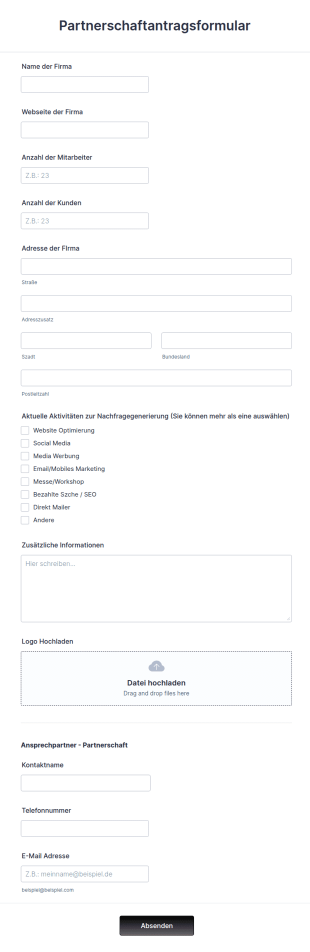 Partnerschaftantragsformular