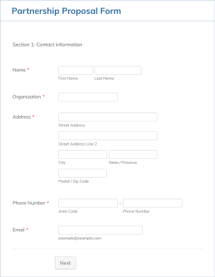 Partnership Proposal Form Template