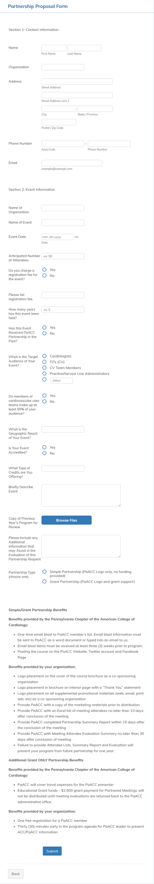 Partnership Proposal Form Template